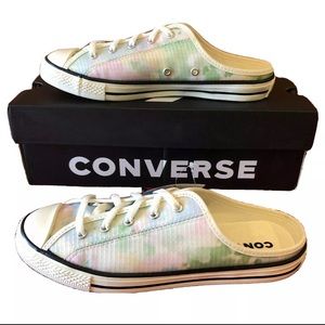 CONVERSE Washed Florals Chuck Taylor All Star Dainty Mule Slip On Womens 6 Egret